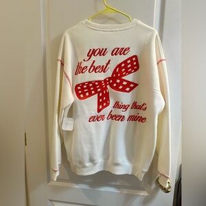 NWT Altar’d State Taylor Swift Red Bow Sweatshirt Size Medium